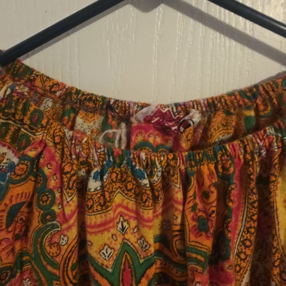 1960's Boho  Paisley Print Mini Dress - Picture 6 of 6